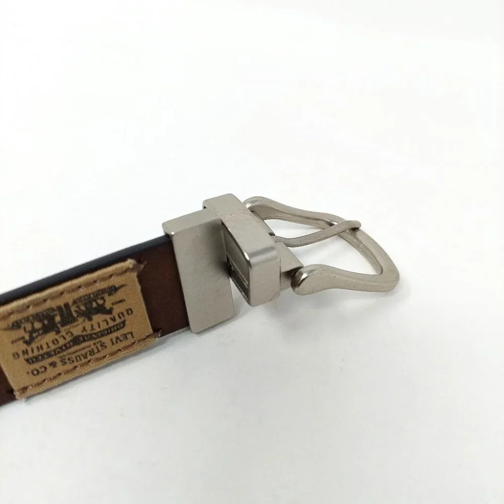 Levi Strauss & Co. Brown Reversible Synthetic Leather Kids Belt